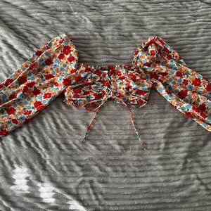 Floral Cropped Shirt